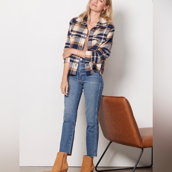 London Plaid Shacket by Sanctuary. - Picture 3 of 7